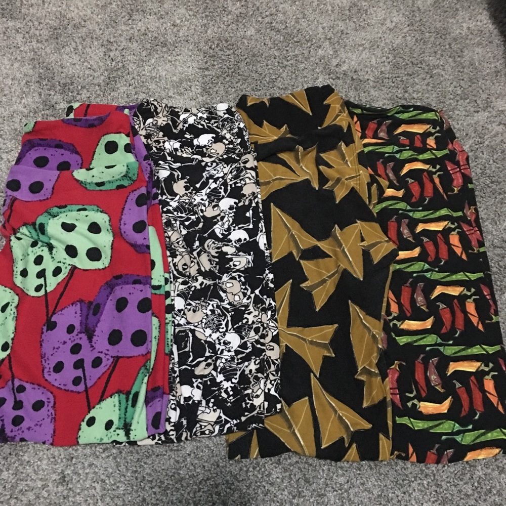 Lularoe lot of 4 os leggings .